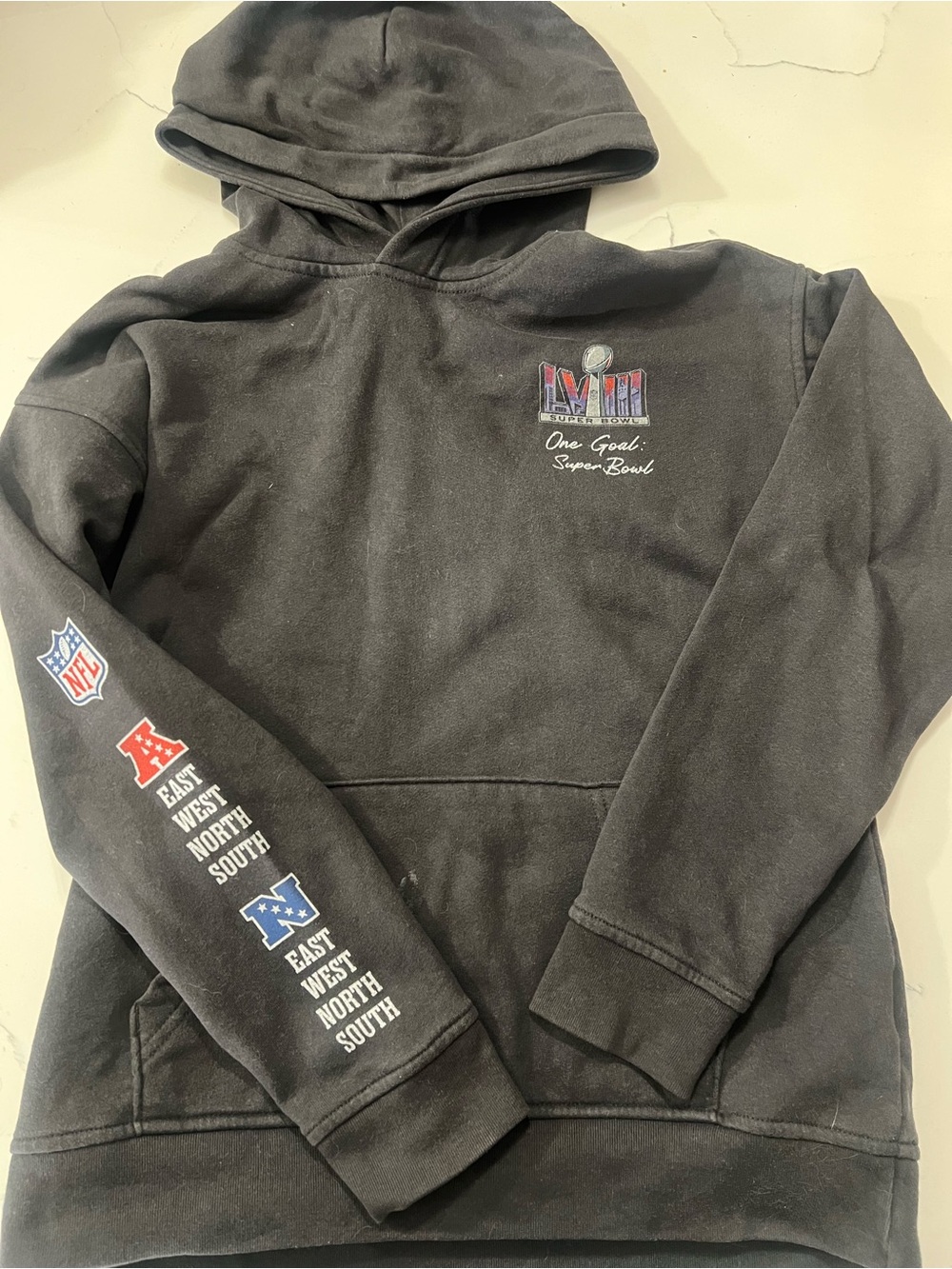 Abercrombie kids NFL Super Bowl Crewneck Hoodie - Black Pullover